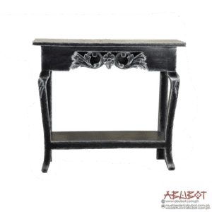 Console Planters With Carvings Small Acacia Distressed Finish 1ftx3ftx31"