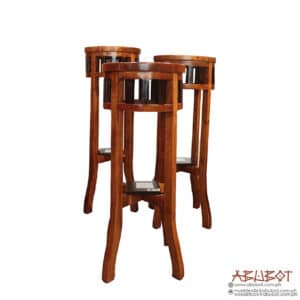 Pedestal Round SM, M & L Acacia 1ft Diameter