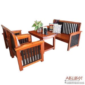 Sala Set Slatt Mahogany (Set of 4)