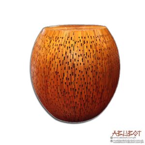 Woodstrip Barrel Stool 13.5x13.5x19