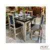 Dining Set 4s Mixoldwood Capiz Distressed Finish