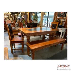 Dining Set 6s Mahogany 2chairs and 2 Bench