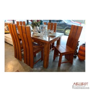 Dining Set 6s Mahogany Parquet