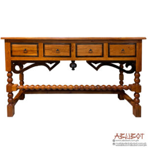 Marina's Table Console 4D Mahogany with Special Knobs