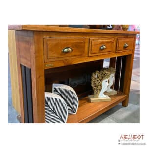 Console 3D Slatt Mahogany