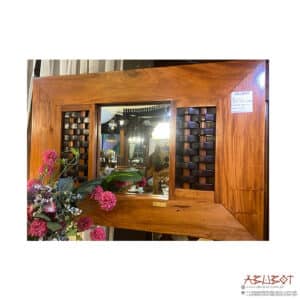 Mirror Banig Small 24x36 Mahogany