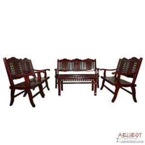 Sala Set Reclined Banig Capiz Mixoldwood (Set of 5)
